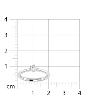 Argolla de oro blanco 14 k Joyerías Bizzarro diamante