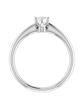 Argolla de oro blanco 14 k Joyerías Bizzarro diamante