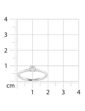 Argolla de oro blanco 14 k Joyerías Bizzarro diamante