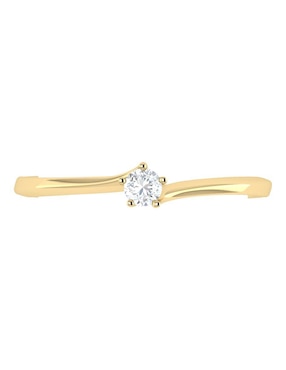 Argolla de oro amarillo 14 k Joyerías Bizzarro diamante