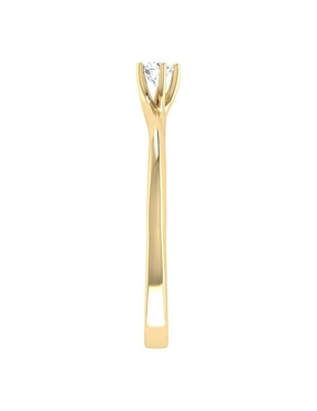 Argolla de oro amarillo 14 k Joyerías Bizzarro diamante