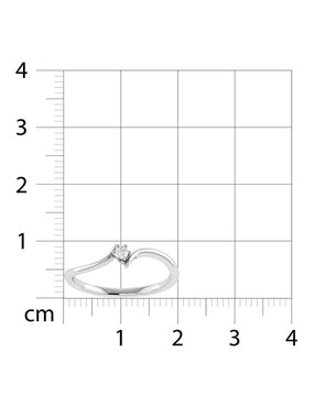Argolla de oro blanco 14 k Joyerías Bizzarro diamante