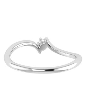 Argolla de oro blanco 14 k Joyerías Bizzarro diamante