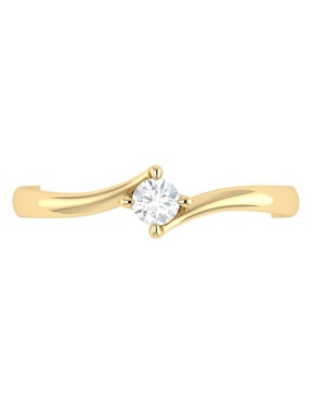 Argolla de oro amarillo 14 k Joyerías Bizzarro diamante