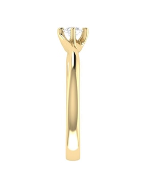 Argolla de oro amarillo 14 k Joyerías Bizzarro diamante
