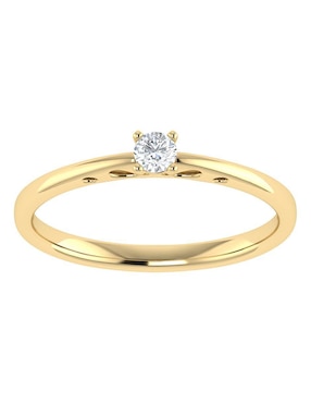 Argolla de oro amarillo 14 k Joyerías Bizzarro diamante