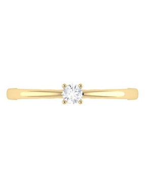 Argolla de oro amarillo 14 k Joyerías Bizzarro diamante
