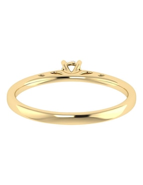Argolla de oro amarillo 14 k Joyerías Bizzarro diamante