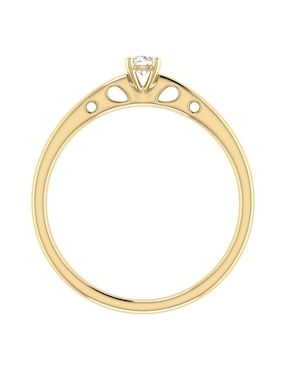 Argolla de oro amarillo 14 k Joyerías Bizzarro diamante