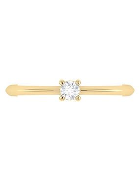 Argolla de oro amarillo 14 k Joyerías Bizzarro diamante
