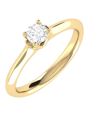Argolla de oro amarillo 14 k Joyerías Bizzarro diamante
