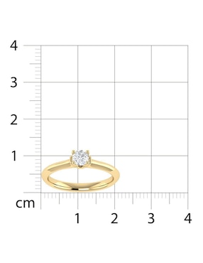 Argolla de oro amarillo 14 k Joyerías Bizzarro diamante