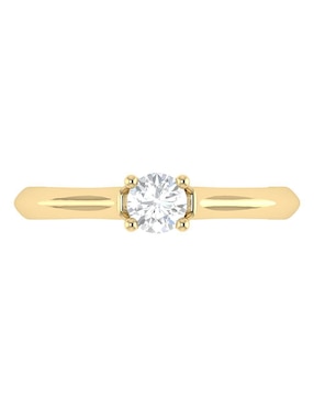 Argolla de oro amarillo 14 k Joyerías Bizzarro diamante