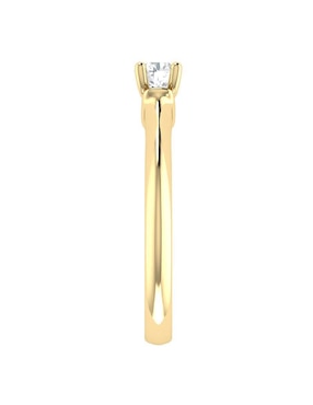 Argolla de oro amarillo 14 k Joyerías Bizzarro diamante