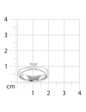Argolla de oro blanco 14 k Joyerías Bizzarro diamante