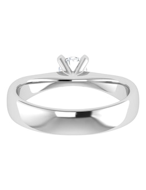 Argolla de oro blanco 14 k Joyerías Bizzarro diamante