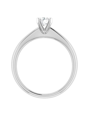 Argolla de oro blanco 14 k Joyerías Bizzarro diamante