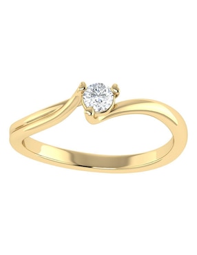 Argolla de oro amarillo 14 k Joyerías Bizzarro diamante