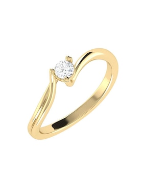 Argolla de oro amarillo 14 k Joyerías Bizzarro diamante