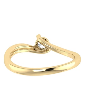 Argolla de oro amarillo 14 k Joyerías Bizzarro diamante