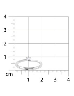 Argolla de oro blanco 14 k Joyerías Bizzarro diamante