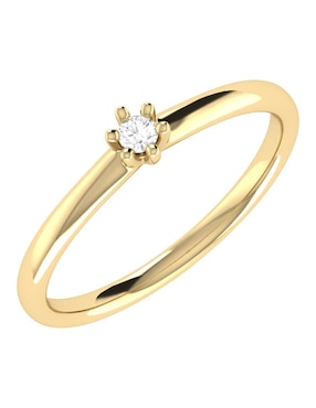Argolla de oro amarillo 14 k Joyerías Bizzarro diamante