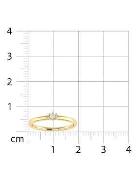 Argolla de oro amarillo 14 k Joyerías Bizzarro diamante