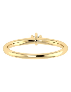 Argolla de oro amarillo 14 k Joyerías Bizzarro diamante