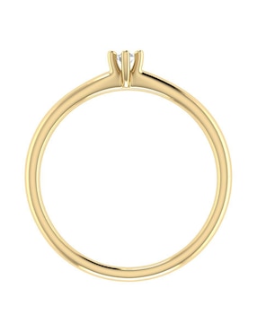 Argolla de oro amarillo 14 k Joyerías Bizzarro diamante