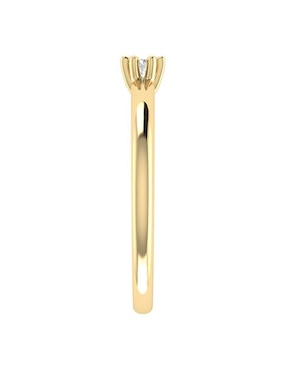 Argolla de oro amarillo 14 k Joyerías Bizzarro diamante