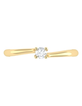 Argolla de oro amarillo 14 k Joyerías Bizzarro diamante