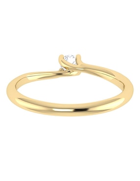 Argolla de oro amarillo 14 k Joyerías Bizzarro diamante