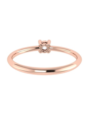Argolla de oro rosa 14 k Joyerías Bizzarro diamante