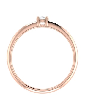 Argolla de oro rosa 14 k Joyerías Bizzarro diamante