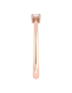 Argolla de oro rosa 14 k Joyerías Bizzarro diamante