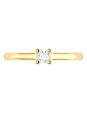 Argolla de oro amarillo 14 k Joyerías Bizzarro diamante