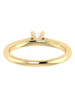 Argolla de oro amarillo 14 k Joyerías Bizzarro diamante