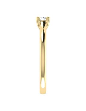 Argolla de oro amarillo 14 k Joyerías Bizzarro diamante