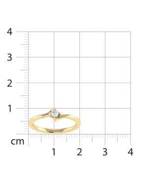 Argolla de oro amarillo 14 k Joyerías Bizzarro diamante