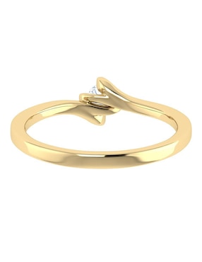 Argolla de oro amarillo 14 k Joyerías Bizzarro diamante