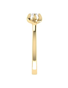 Argolla de oro amarillo 14 k Joyerías Bizzarro diamante
