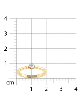 Argolla de oro amarillo 14 k Joyerías Bizzarro diamante