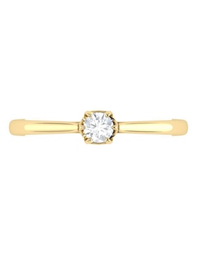 Argolla de oro amarillo 14 k Joyerías Bizzarro diamante