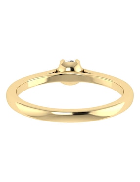 Argolla de oro amarillo 14 k Joyerías Bizzarro diamante