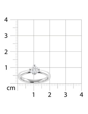 Argolla de oro blanco 14 k Joyerías Bizzarro diamante