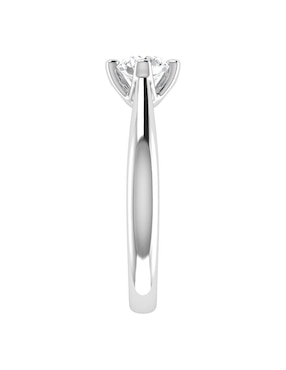 Argolla de oro blanco 14 k Joyerías Bizzarro diamante