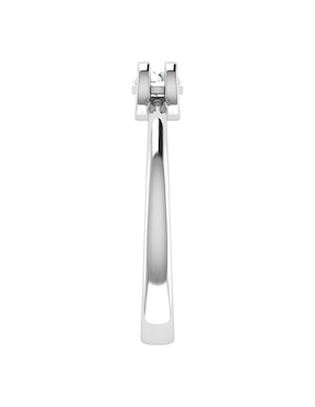 Argolla de oro blanco 14 k Joyerías Bizzarro diamante