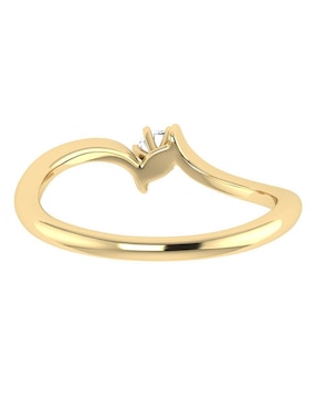 Argolla de oro amarillo 14 k Joyerías Bizzarro diamante