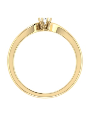 Argolla de oro amarillo 14 k Joyerías Bizzarro diamante