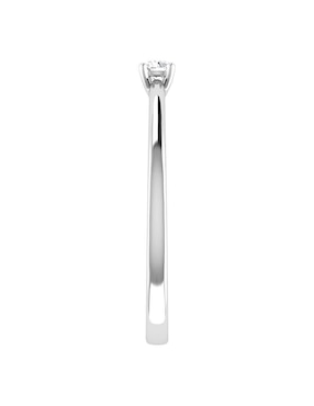 Argolla de oro blanco 14 k Joyerías Bizzarro diamante